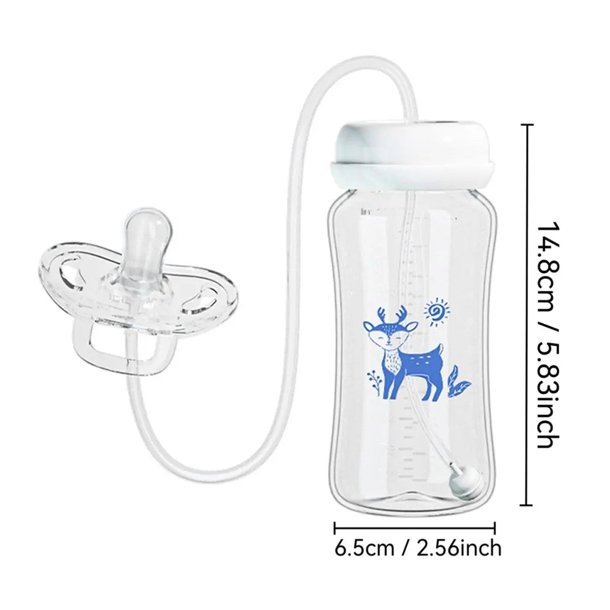 A45I  Hands-Free 300ML Wide-Neck Baby Bottle,Milk Storage Bottle,Multi-Function Anti-Drop Ball Feeding Bottle